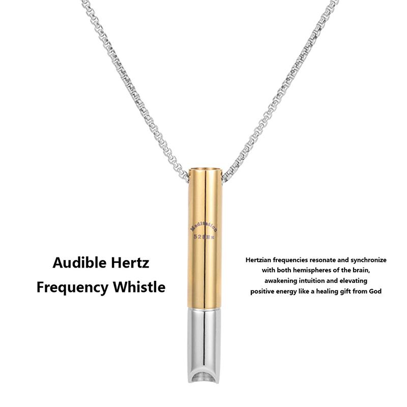 Ожерелье-свисток для осознанного дыхания из нержавеющей стали, ожерелье для снятия тревоги, стресса, паники, инструменты для медитации