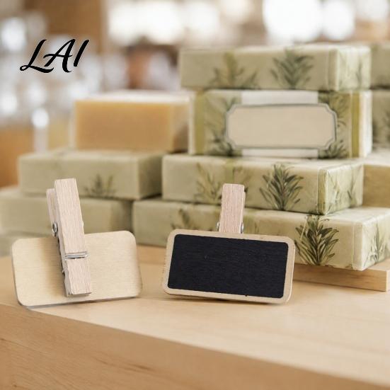 Mini Chalkboard Signs with Clips 10PCS Blackboard Clips/Signs Wooden Stands Reusable Small Decorative Picks for Plants Signs Log Style Display Clip