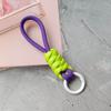 Color Combination Knot Mobile Lanyard Creative Short Braided Lanyard Mobile Phone Case Key Ring Can Be Detachable Anti-loss Rope