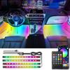 APP Car Atmosphere Light Neon LED Light Strip with USB Wireless Remote Control Music Car Atmosphere Decorative Lights