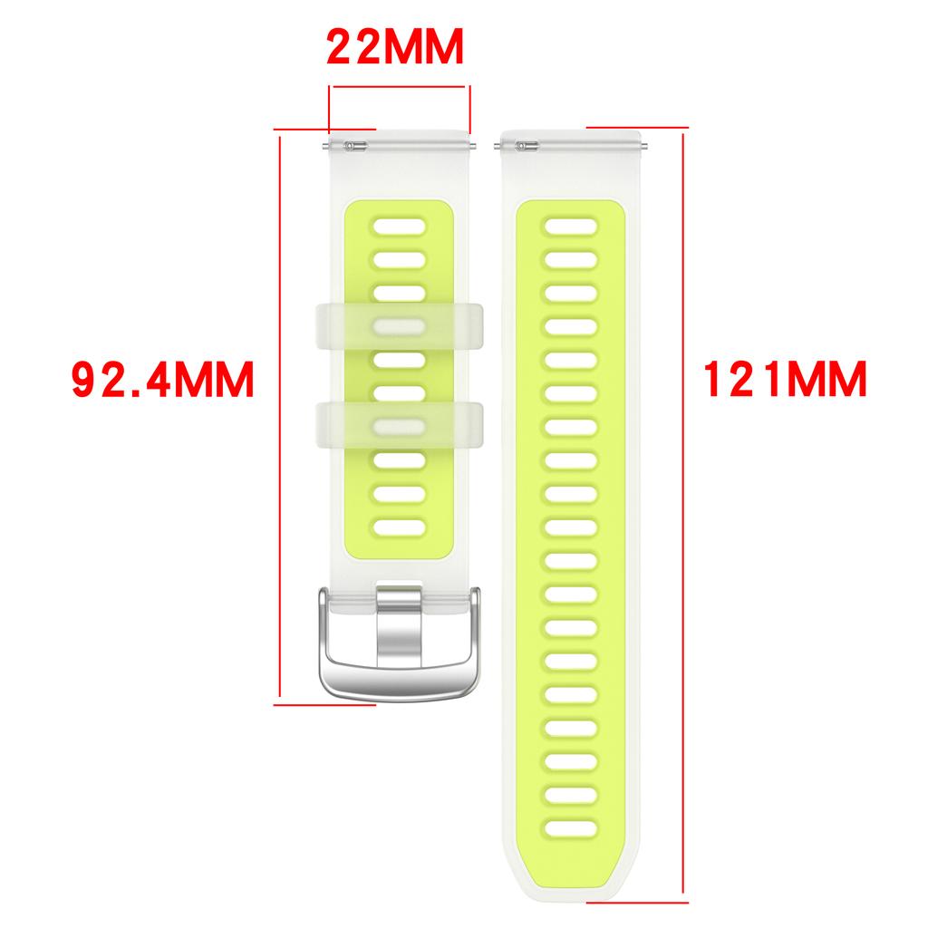 22mm 20mm Translucent Two-Tone Silicone Band For Garmin Forerunner 570 265 255 165 55/Vivoactive 6 5 4/Venu 3 2 Plus Watch Strap
