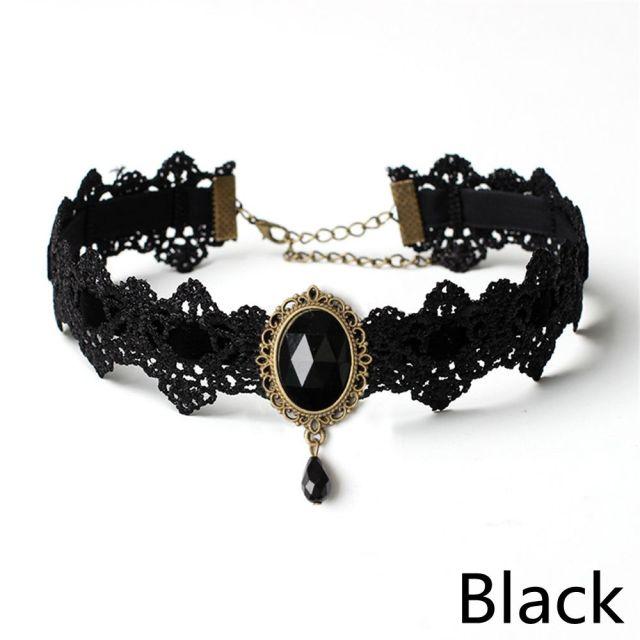 Европейское и американское преувеличенное черное фланелевое короткое женское ожерелье сексуальное украшение на шею цепочка на шею для вечеринки в честь Хэллоуина