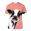 Summer Fashion New Cow 3D Print T-shirt Women Streetwear Casual Harajuku Short Sleeve T Shirt O-neck Oversize Tees Tops Clothing
