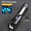 Strong LED Flashlight Fast Type C Rechargeable Light Outdoor Lighting Powerful Handheld Torch For Camping Emergencie