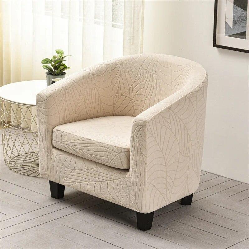 Jacquard Club Tub Sofa Cover Elastic Single Couch Slipcovers with Seat Cushion Covers Armchairs Covers for Living Room Home