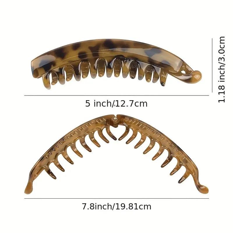 Заколка для волос «банан» 13 см — простая вертикальная заколка для хвоста на затылке