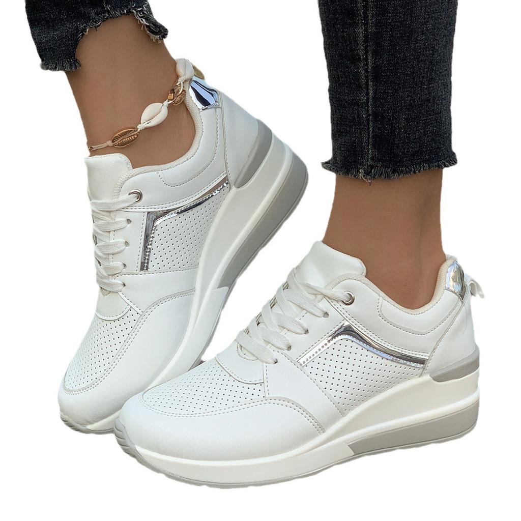 Ladies Sports Casual Shoes New Style Fashion Wedge Heel Thick Bottom Casual Sports Women's Single Shoes Large Size