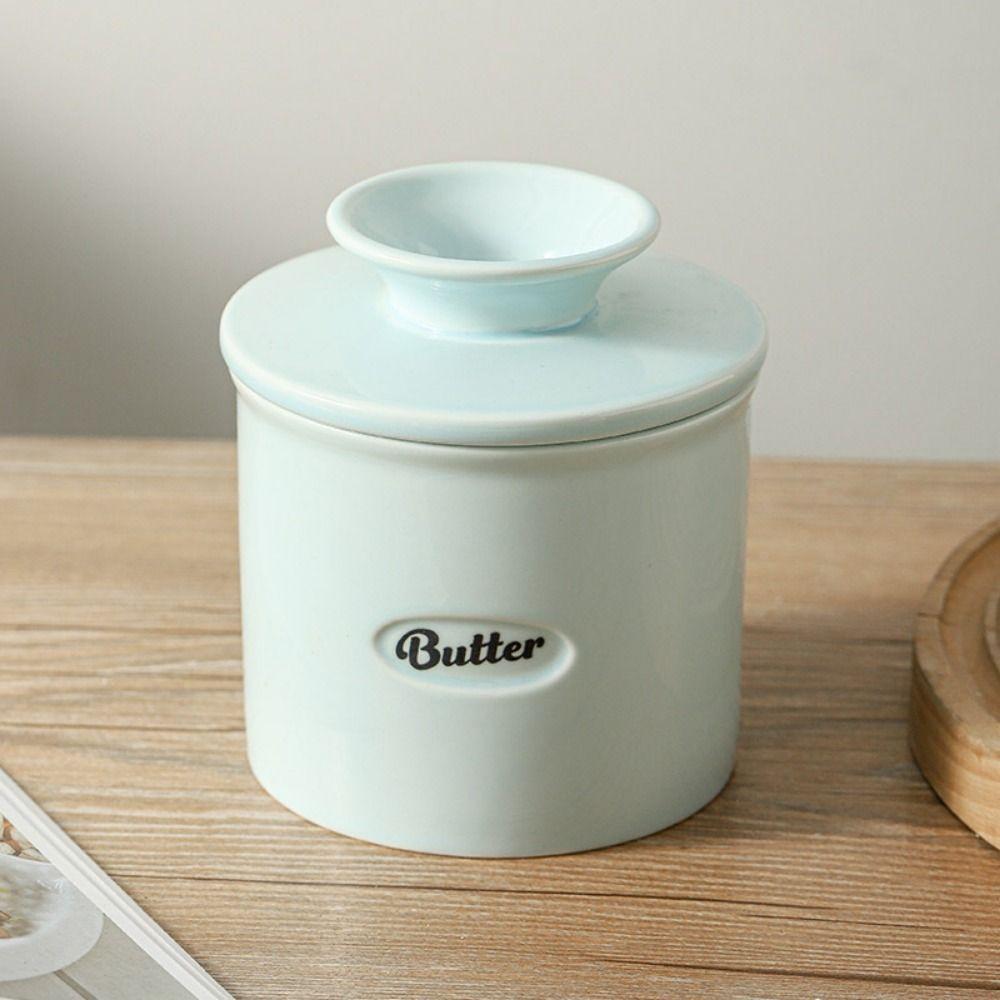 Керамическая масленка большой вместимости, ручной работы, удобная подставка для масла, для дома