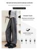 Women's Striped Scimitar High Waist Wide Leg Casual Pants - Slimming Spring/Autumn 2025 Style