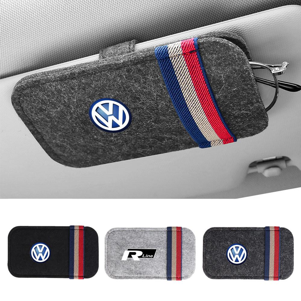 efg1 MZYJD Car Sunglasses Organizer Bag Eyeglass Holder Glasses Storage Clip For VW Volkswagen Rline Golf GTI Passat Sticker