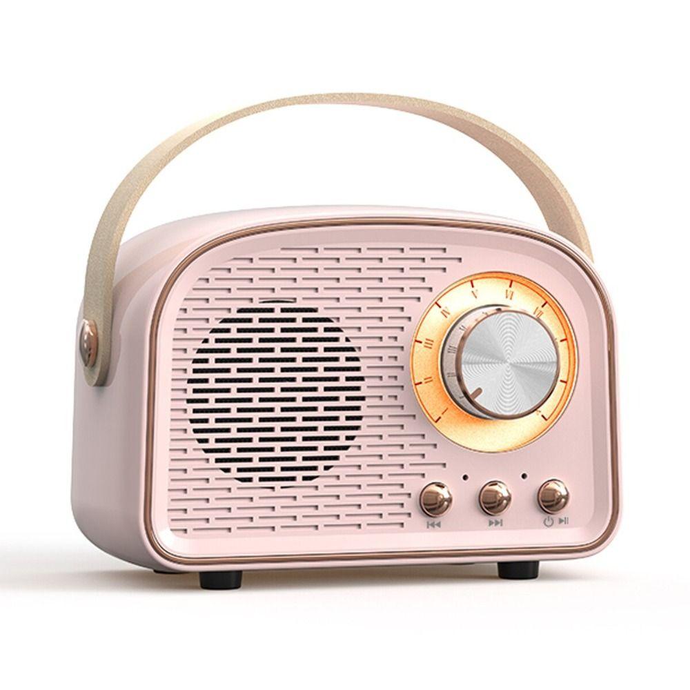Retro Classical Music FM Receiver Mini Radio Bluetooth-compatible 5.0 Bluetooth Speaker With MIC