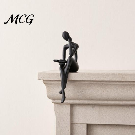 Современная статуэтка для медитации, 3D-печатные фигурки Мыслителя, Украшения, Минималистичные абстрактные скульптуры, Элегантное подвесное настольное украшение для дома и офиса