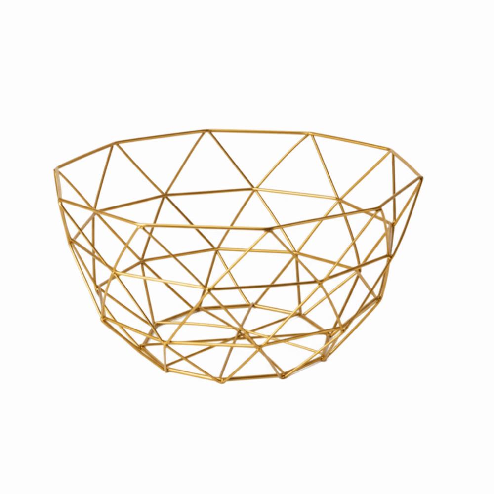 Высококачественная железная корзина для фруктов цвета черного золота разных размеров, домашнее хранение, металлическая тарелка для фруктов, миски для хранения овощей, кухня