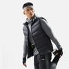 Li-Ning Удобный повседневный универсальный морозостойкий однотонный жилет с воротником-стойкой на молнии простой зимний мужской жилет черный AMRU017-1
