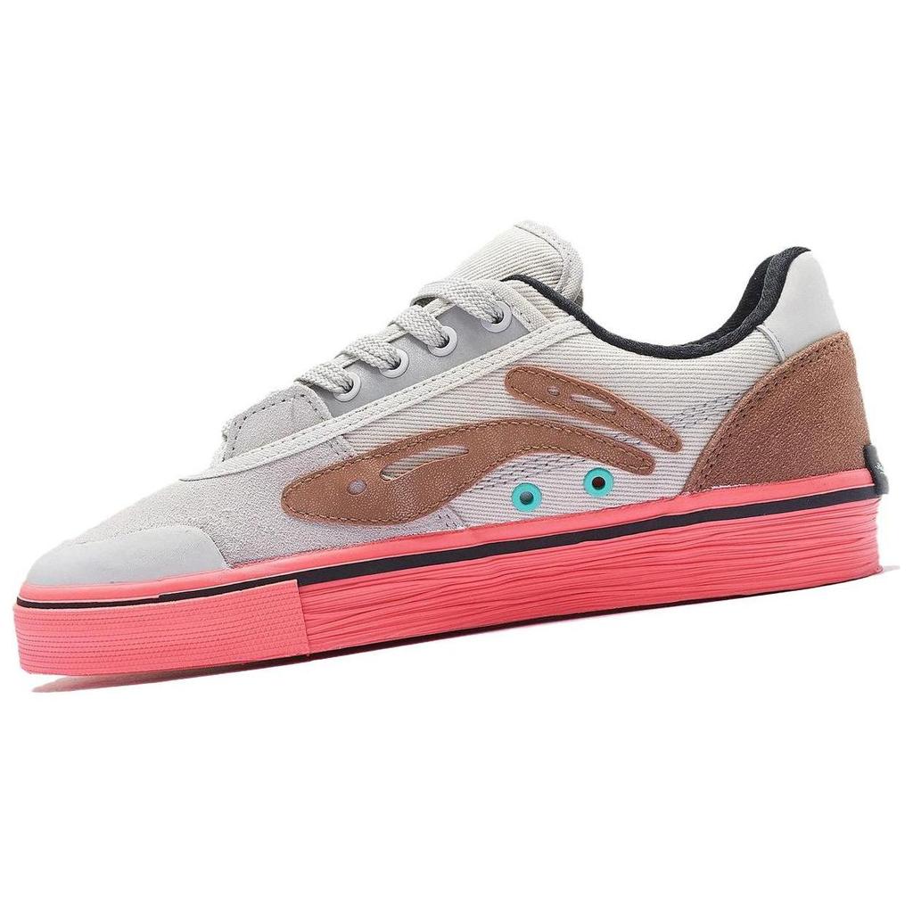 Кроссовки Li Ning Steven Harrington X, удобные, мягкие, эластичные, нескользящие, амортизирующие, износостойкие, с низким верхом, для скейтбординга, женские, белые, розовые, AECS072-4