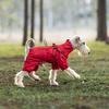 Dog Raincoat with Harness for Small Medium Dogs Adjustable Dog Rain Jacket Waterproof Puppy 4 Legs Raincoat with Reflective Strip
