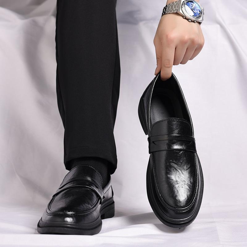 Летние новые туфли Doudou из мягкой кожи, мужские повседневные кожаные туфли для бизнеса, мужские туфли, популярные в Douyin мужские туфли дерби