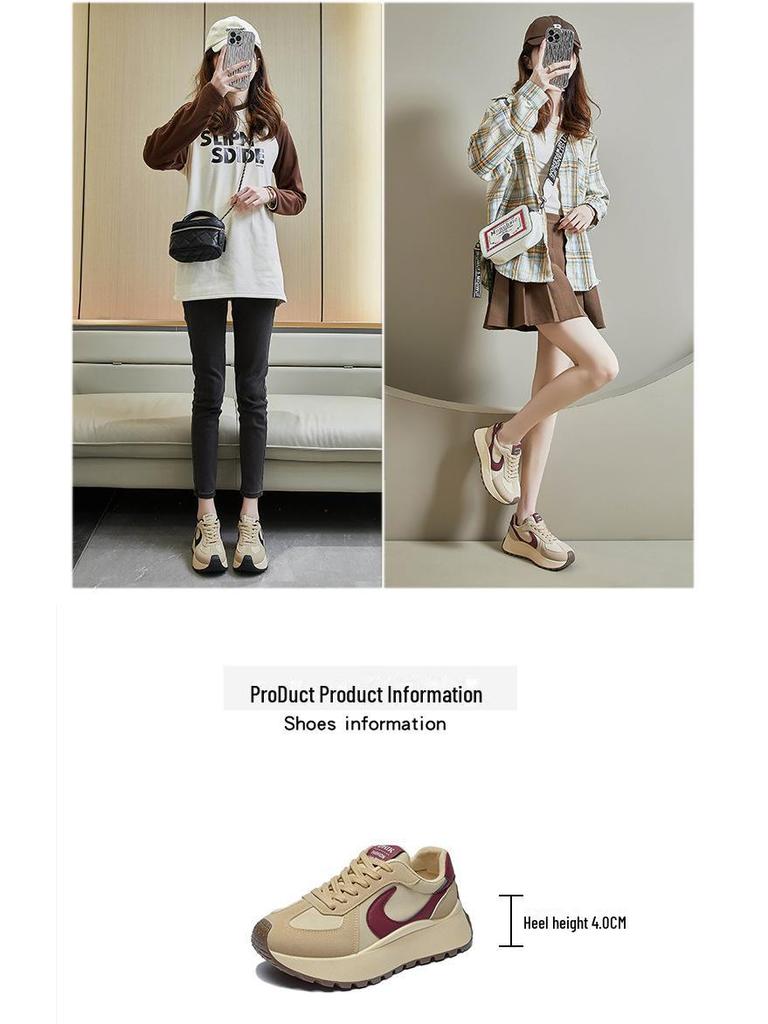 2024 Spring Korean Forrest Gump Women's Platform Sneakers, Heightening Sports Casual Shoes BN001