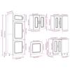 14 Piece Kitchen Cabinet Set Kalmar White Wood Based Panel
