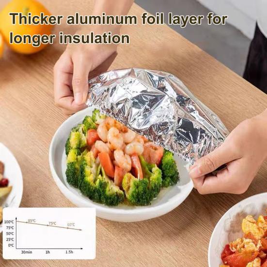 60/90/120 шт. Маслостойкие фольгированные крышки для еды, термостойкие, изолированные, крышки для еды, многоразовые алюминиевые крышки для хранения продуктов