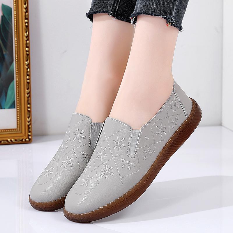 Женские мокасины кожаные туфли для вождения удобные туфли на плоской подошве повседневные туфли медсестры для ходьбы минималистичные летние туфли без застежек для женщин