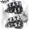 Design Black and White Cross Rhinestone Printed Belt, Personalized Trendy PU Leather Belt