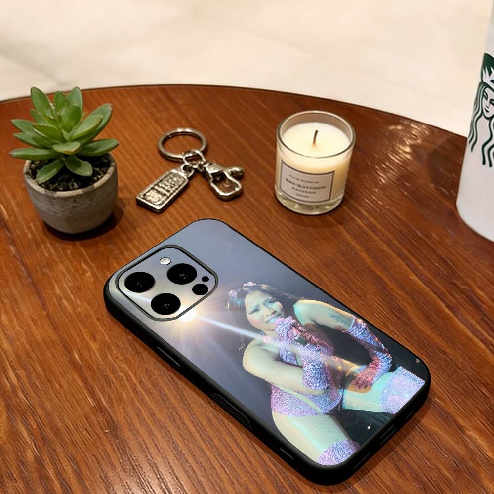 Чехол для телефона певицы Ники Минаж Для iPhone 17, 16, 15, 14, 13, 12, 11 Plus, Pro Max, Другие Мягкий Силиконовый Черный Чехол