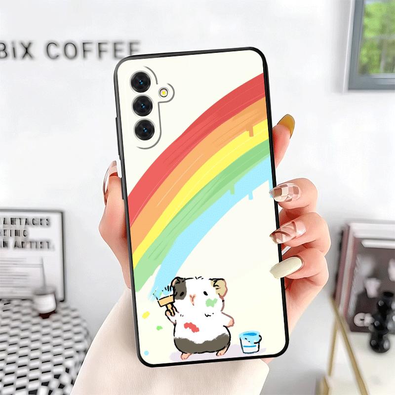 Cartoon Cute Hamster Soft Phone Case for Samsung A17 A37 A57 A16 A26 A36 A56 A15 A25 A35 A55 A14 A24 A34 A54 A13 A23 A33 A53 A52