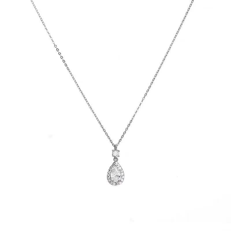 Новое изысканное ожерелье с каплями воды для женщин, цепочка на ключицу, легкая, роскошная, нишевая, высокого класса, темперамент