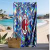 Пляжное полотенце с принтом AC Milan, быстросохнущее, мягкое, портативное, большое, прямоугольное, пляжное покрывало для путешествий, бассейна