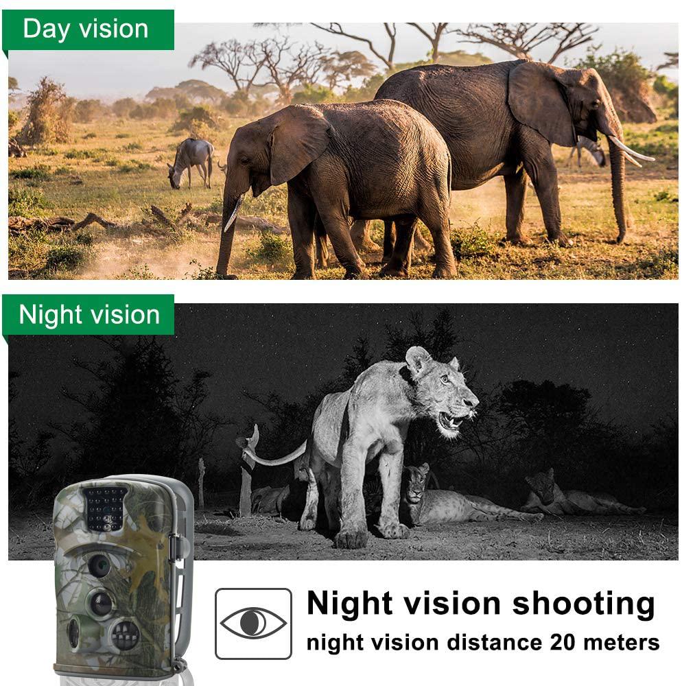 Уличная 20-мегапиксельная 1080p HD охотничья камера ночного видения Po видеонаблюдение камера тропы дикой природы IP66 водонепроницаемая ловушка Po