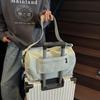 Женская дорожная сумка и сумка для йоги большой вместимости с отделением для влажной/сухой одежды и отделением для обуви, крепится к чемодану на колесиках.