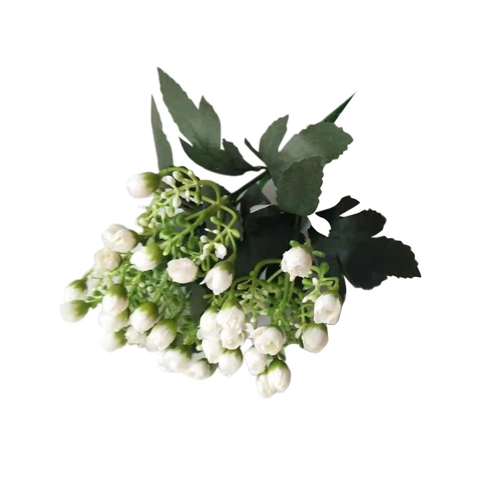 1 букет искусственных цветов 36 головок искусственных шелковых цветов Маленький бутон розы Свадебный Дом Фестиваль Могила Белый Фиолетовый Букет Украшения