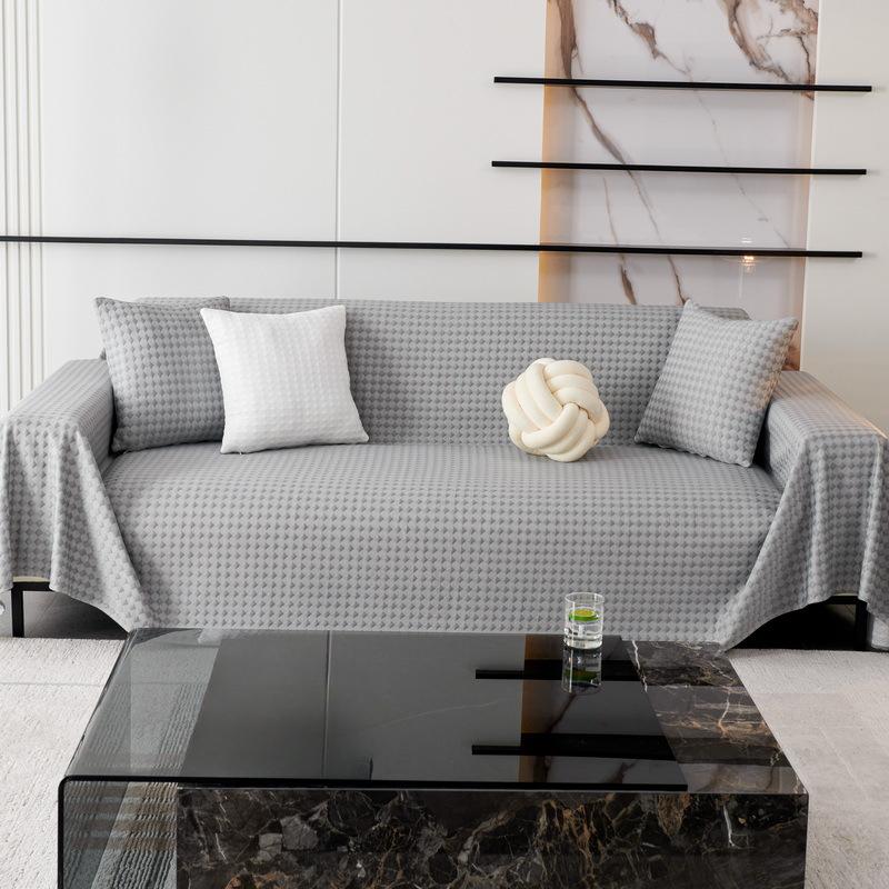 Summer Cool Feeling Ice Silk Sofa Towel a Whole Full Covered Green Fresh Sofa Cover Cloth Non-Slip Sofa Cushion Blanket
