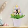 Easter Egg Ornament Easter Egg Bonsai Tree Low Maintenance Artificial Eggs Plants Desktop Easter Decoration Multicolor Potted Easter Ornament