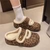 Retro Thick-bottomed Fluffy Slippers for Women's Outer Wear 2025 New Winter Velvet Warm Bag Head Half-drag One-pedal Cotton Drag