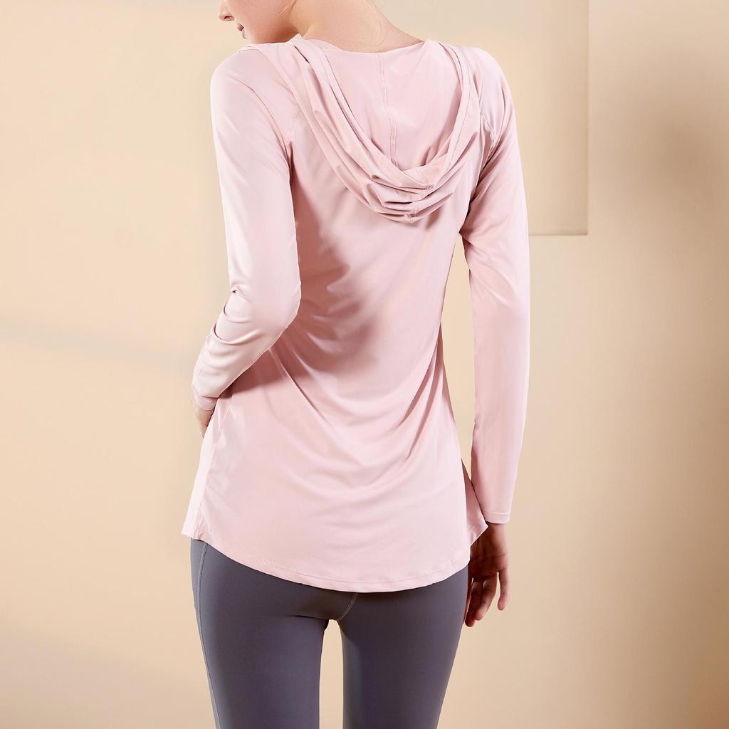 Женская быстросохнущая дышащая толстовка с длинным рукавом облегающего кроя для йоги и бега