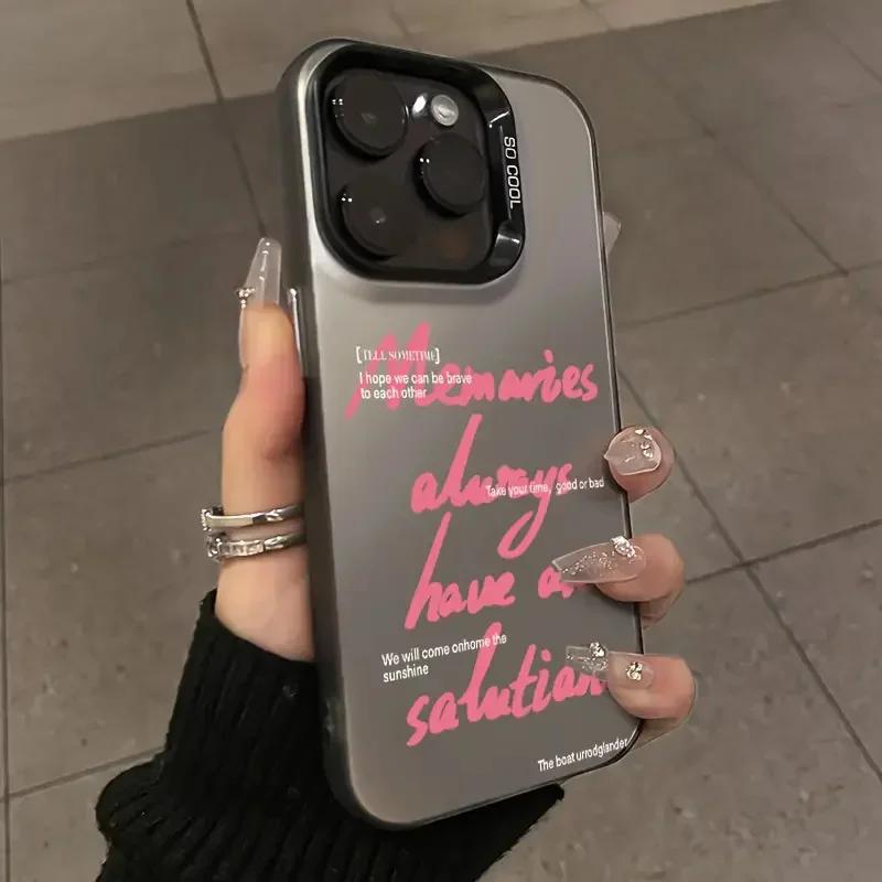 Чехол для телефона с надписью «English Letter Lips Label» для iPhone 16 15 Pro Max 14 13 12 11 Pro XR XS 7 8 16 Plus SE2, противоударный чехол