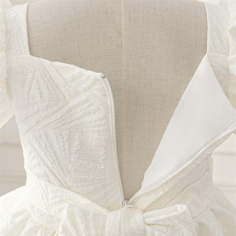 Girls Princess Dress Toddler Kids Puff Sleeve Gown Flower Girl Wedding Party Performance