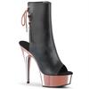15cm Stiletto Heel Back Laced Galvanized Platform Boots Nightclub Stage Pole Dancing Booties