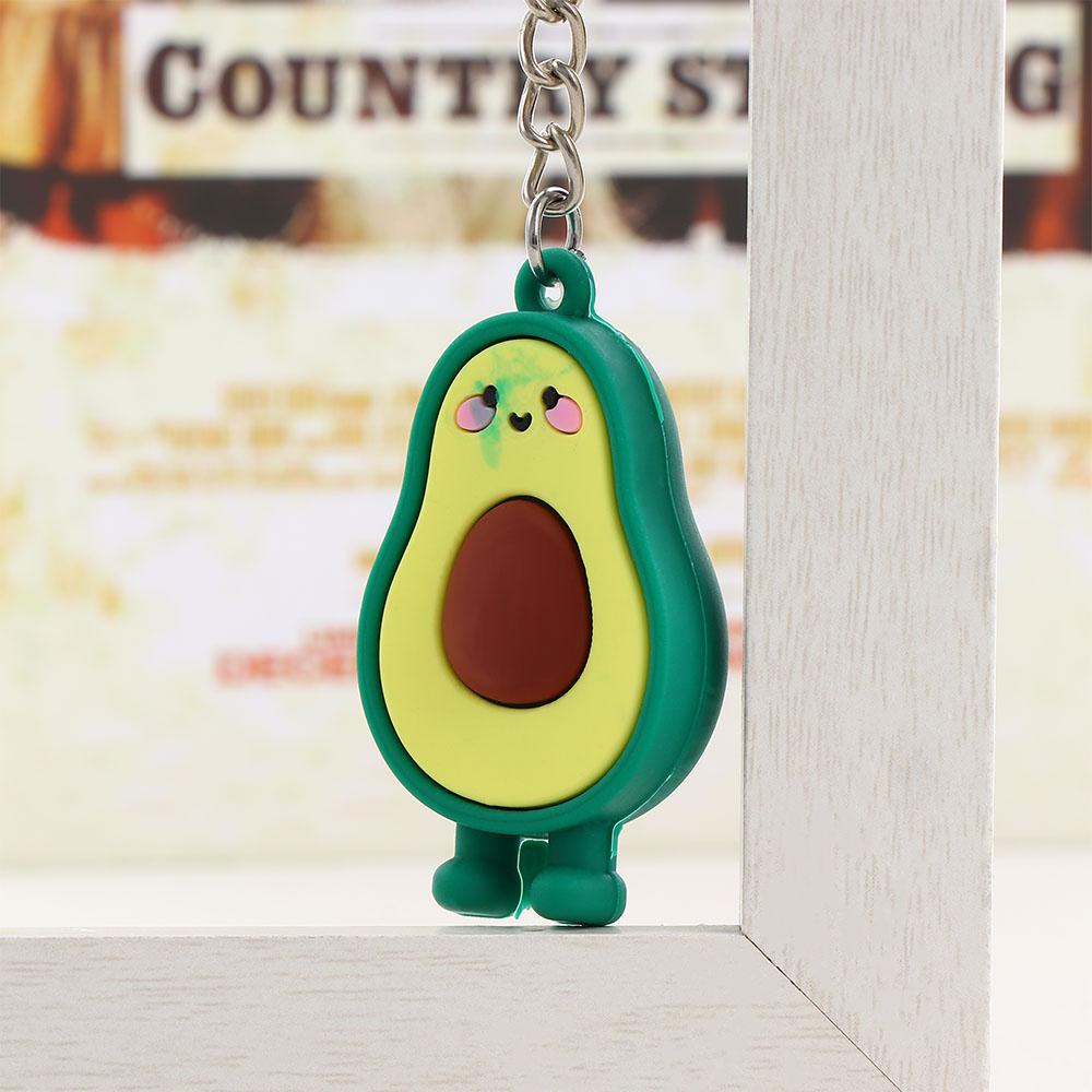 Lovers Gifts Avocado Smile-shaped Fruit Simulation Fashion Accessories Jewelry Key Ring Key Chain