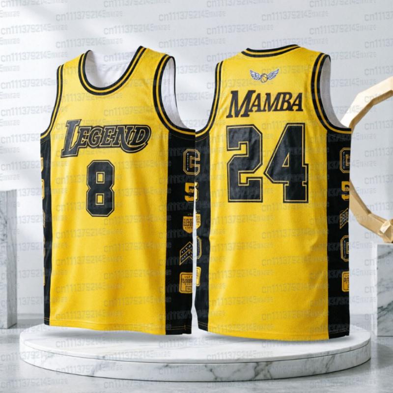 New Basketball Jersey No.8&24 Summer Sleeveless T-shirt Sports Breathable Quick Drying Tank Top Family Match Unisex