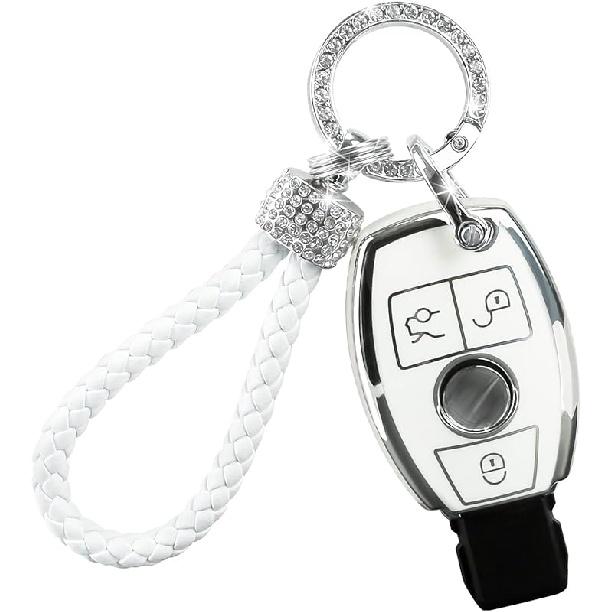 Чехол для брелока с блестящим ремешком, чехол для брелока. Защита автомобильных ключей, совместимая с Lexus RX IS ES GS LS NX RS GX LX RC LC. Держатель для смарт-ключа из мягкого ТПУ 2 3