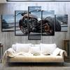 5 Pcs Big Tire Luxury Motorcycle Canvas Pictures Print Wall Art Canvas Paintings Wall Decorations for Living Room Unframe