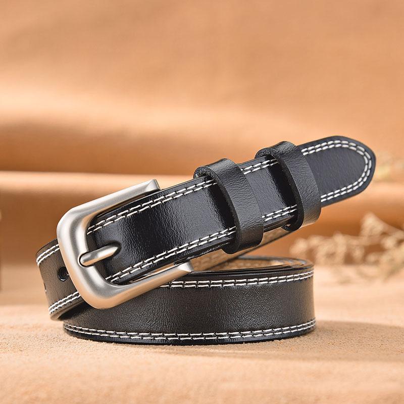Women's Belts Vintage for Jeans Designer Fashion Casual Genuine Leather Brand Female Waistband Pin Buckles Fancy Straps LB2265