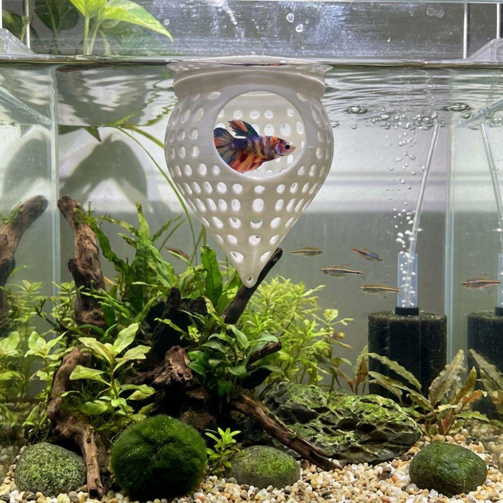 3D Printed Floating Fish Hammock Breeding House Fish Hideout Shelter Small Aquatic Pets