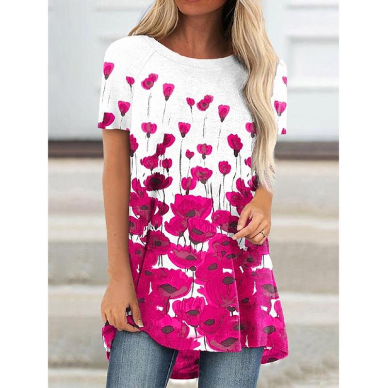 3D-принт с круглым вырезом, летний стиль Харадзюку, женский персонализированный камуфляж, модные удобные футболки с коротким рукавом, пуловер