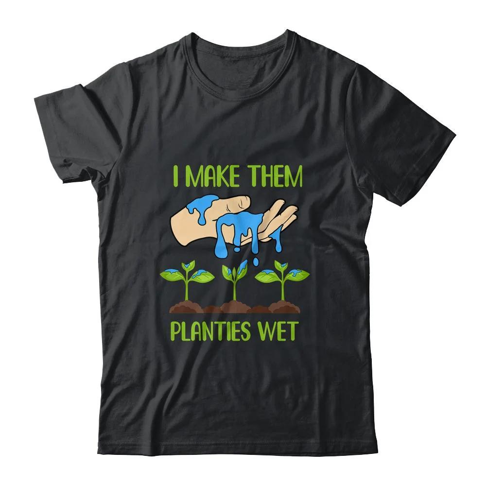 Mens Fun Graphic TShirt Series Black Wet Plant Short Sleeve Tee