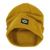 Women's Fashion Smiley Face Logo Hat Solid Color Knitted Hat Casual Outdoor Warm Beanie Men's Winter Hat