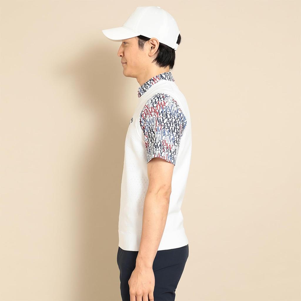 Жилет с круглым вырезом для гольфа C23219100 LL [Callaway] для мужчин (Камуфляжный жаккард) / / 1030_Белый